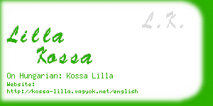 lilla kossa business card